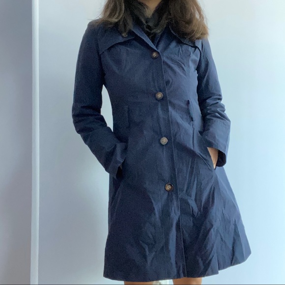 Tommy Hilfiger Navy Trench Coat - Picture 1 of 5